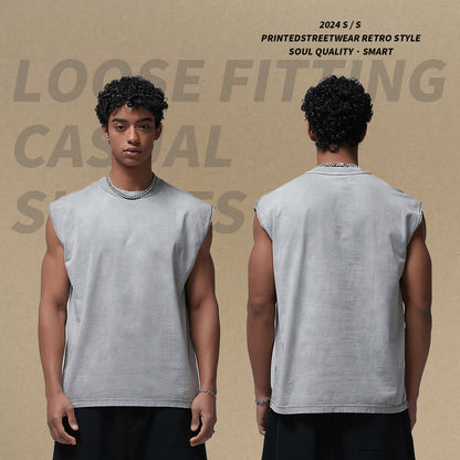 2025 Summer Men's Airbrush Washed Retro