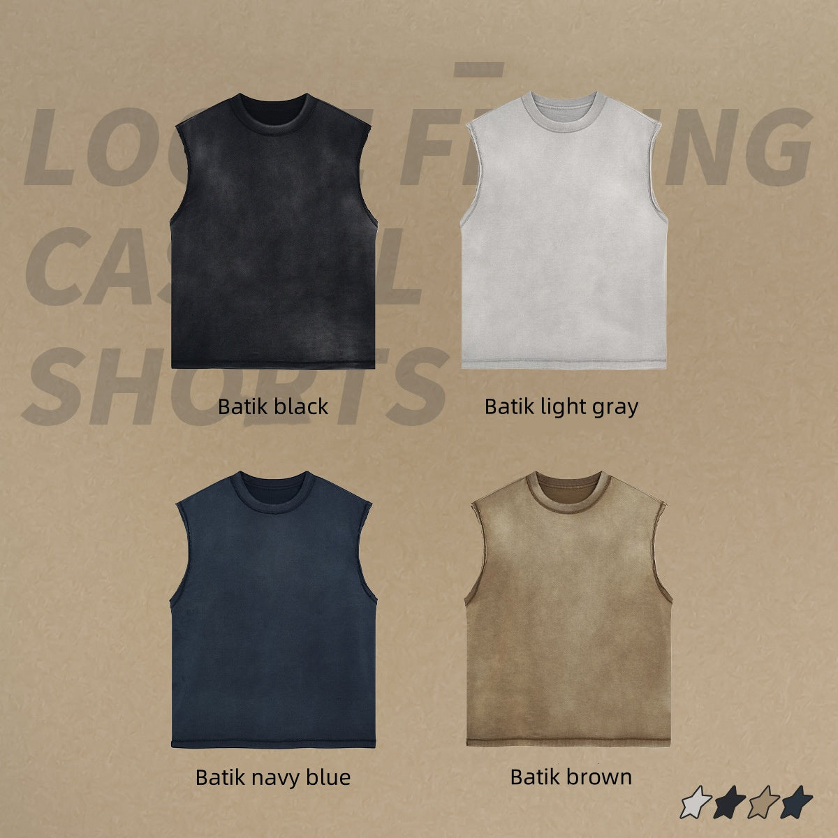 2025 Summer Men's Airbrush Washed Retro