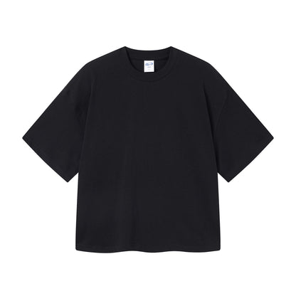 Tide “Boxy” version of the simple cotton basic paragraph T-shirt loose men and women short-sleeved