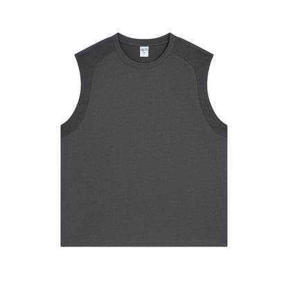 2025 summer new quick dry sports breathable loose men's sleeveless undershirt t-shirt