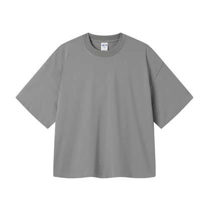 Tide “Boxy” version of the simple cotton basic paragraph T-shirt loose men and women short-sleeved