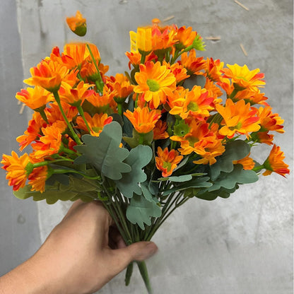 💥Last Day Each - Artificial Outdoor Sunset Mums Flowers - Waterproof, Windproof