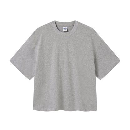 Tide “Boxy” version of the simple cotton basic paragraph T-shirt loose men and women short-sleeved