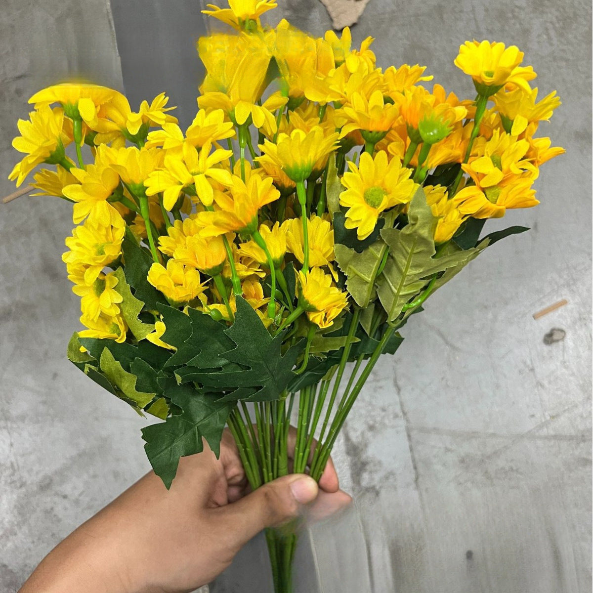 💥Last Day Each - Artificial Outdoor Sunset Mums Flowers - Waterproof, Windproof