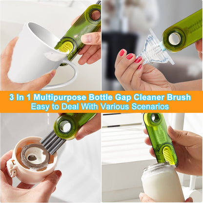 🔥3 in 1 Multipurpose Bottle Gap Cleaner Brush,🛒💨3 Pack Cup Cover Cleaning Brush,Cup Crevice Cleaning Tools,Water Bottle Cleaner Brush