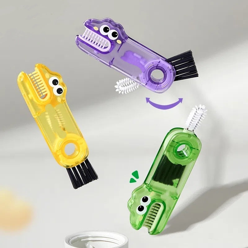 🔥3 in 1 Multipurpose Bottle Gap Cleaner Brush,🛒💨3 Pack Cup Cover Cleaning Brush,Cup Crevice Cleaning Tools,Water Bottle Cleaner Brush