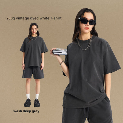 250g vintage dyed white T-shirt