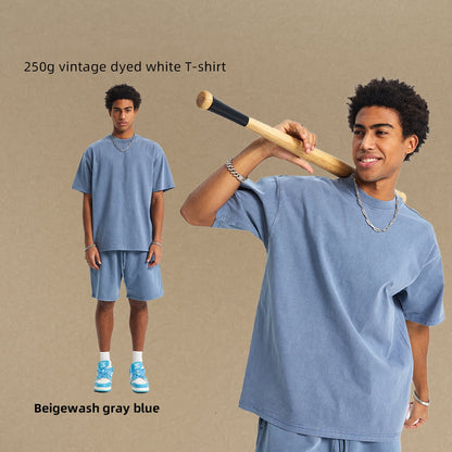 250g vintage dyed white T-shirt