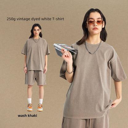 250g vintage dyed white T-shirt