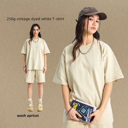 250g vintage dyed white T-shirt