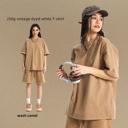 250g vintage dyed white T-shirt