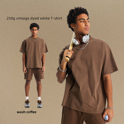 250g vintage dyed white T-shirt