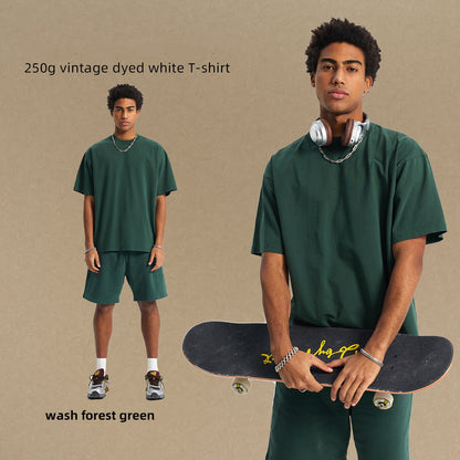 250g vintage dyed white T-shirt