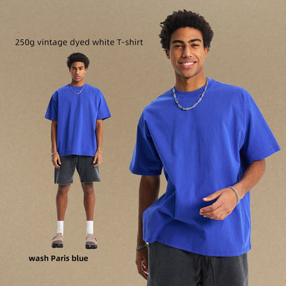 250g vintage dyed white T-shirt
