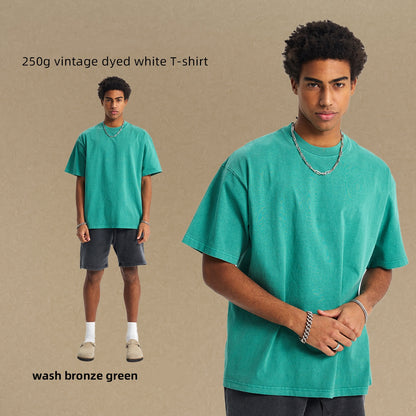 250g vintage dyed white T-shirt