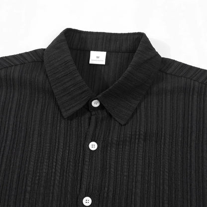 Summer Men's Shirt Casual Loose Short Sleeve T-Shirt Set